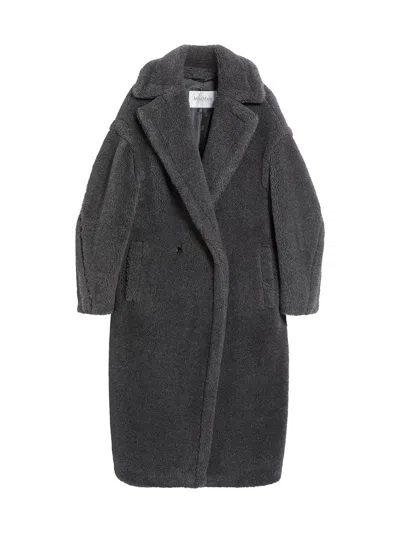 Max Mara Women's Teddy Bear Icon Coat In Alpaca And Wool In Medium Grey