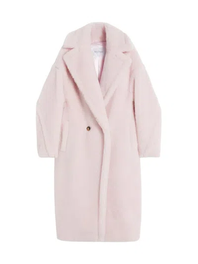 Max Mara Oversized Mid Length Double Breasted Coat In Pink