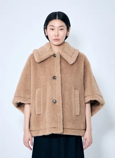 Max Mara Women Teddy Fabric Cape
