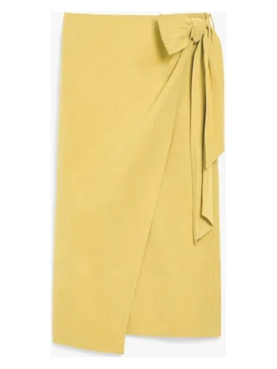 Max Mara Women's Tequila Skirt Yellow | Size 42 | 2511101032600006