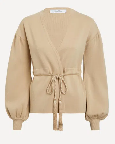 Max Mara Women's Tiberio Drawstring Wool Cardigan