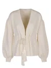 Max Mara Tiberio Wool Cardigan In White