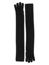 Max Mara Timor Gloves Black In Black