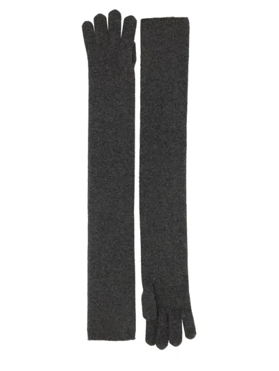 Max Mara Women "timor" Gloves In Gray