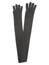 Max Mara Timor Cashmere Long Gloves In Grey