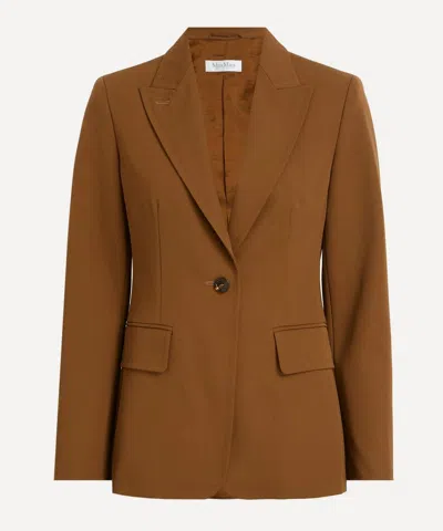 Max Mara Women's Tobacco Gabardine Wool Pachi Blazer