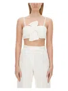 Max Mara Micro-faille Bandeau Top In White