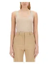 Max Mara Subscription Tank Top In Beige