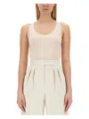Max Mara Top "subscription" In White