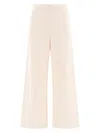 Max Mara Straight-leg Trousers With High Listed Waistband In Pink