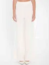 Max Mara Women Trousers In Wool Yarn In White