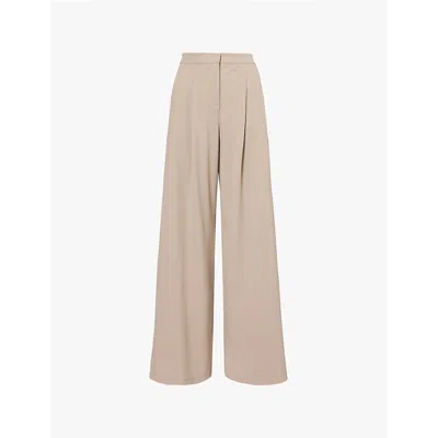 Max Mara Womens Turtledove Bonn Wide-leg Stretch-woven Trousers In Turtledove