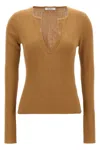 Max Mara Urlo Sweaters And Cardigans Beige In Cream