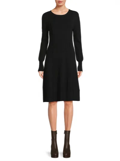 Max Mara Women's Uscio Knit Crewneck Dress In Black