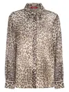 Max Mara Women's Valzer Printed Silk Shirt In Animalier