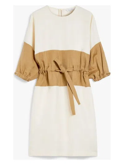 MAX MARA WOMEN'S VASTO DRESS BEIGE | SIZE 50 | 2511221052600010