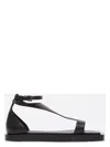 Max Mara Leather Sandals With Premium Quality In Black