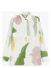 Max Mara Verace Abstract-print Long-sleeve Shirt In White