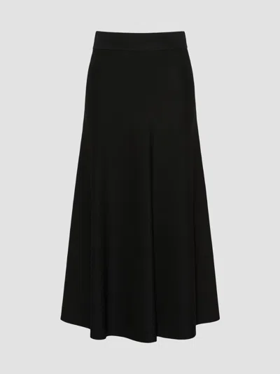 Max Mara Women's Viscose Yarn Skirt In Black