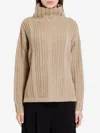 Max Mara Vitalba Sweater In Virgin Wool And Cashmere In Beige