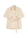 Max Mara Water-repellent Gabardine Cloak In Black