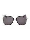 Max Mara Women's Weho 58mm Square Sunglasses In Gold Smoke