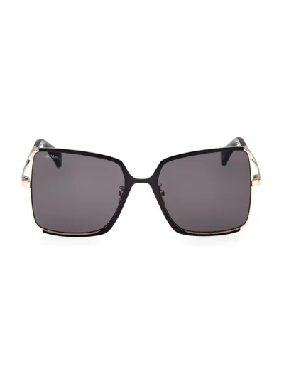 Max Mara Women's Weho 58mm Square Sunglasses In Gold Smoke