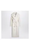 Max Mara White Cashmere Blend Dressing Gown Coat