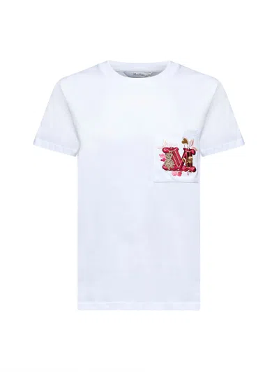 MAX MARA MAX MARA WOMEN WHITE JERSEY NUNZIO T-SHIRT