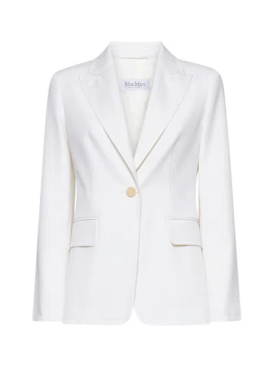 Max Mara Women White Single-breasted Palchi Blazer