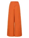 Max Mara Navigli Poplin Palazzo Pants In Brown