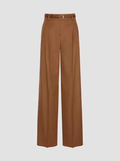 Max Mara Wool Wide-leg Trousers In Multi