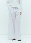 Max Mara Rio High-rise Cotton-blend Wide-leg Pants In White