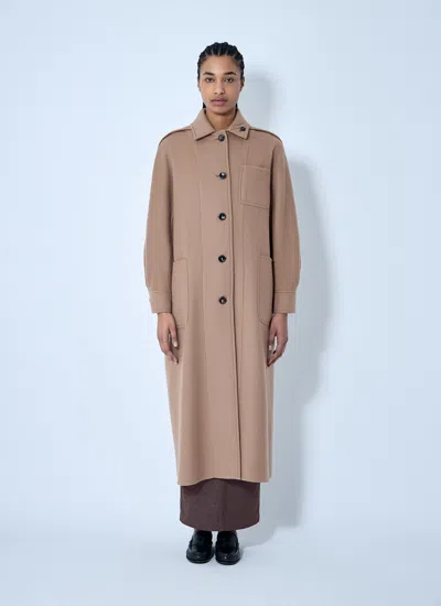 Max Mara Women Wool-and-cashmere-blend Coat In Brown