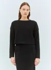 Max Mara Women Wool And Cashmere Cropped Sweater In Black