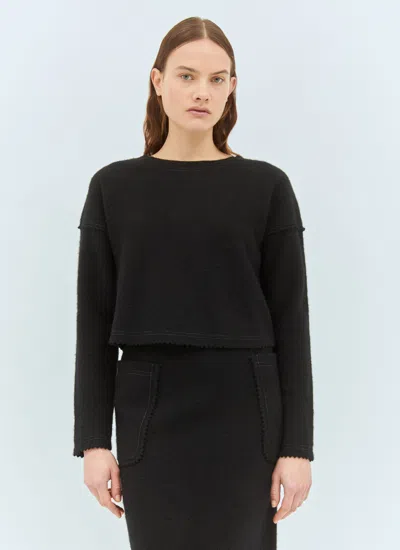 Max Mara Women Wool And Cashmere Cropped Sweater