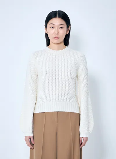 Max Mara Women Wool And Cashmere Decorative-stitch Sweater In Neutral