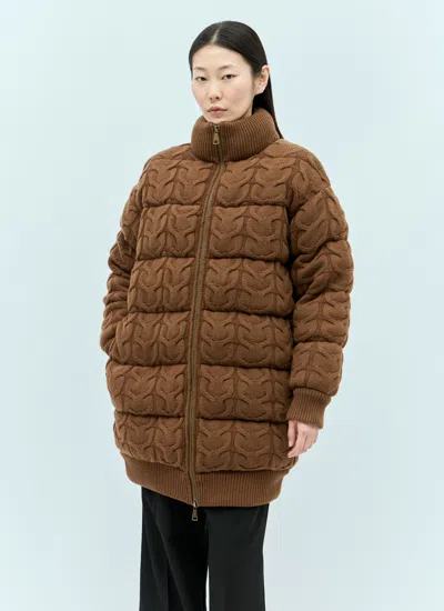 MAX MARA MAX MARA WOMEN WOOL AND CASHMERE DOWN JACKET