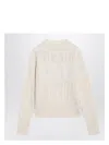Max Mara Vicini Cashmere Side Braid Sweater In White