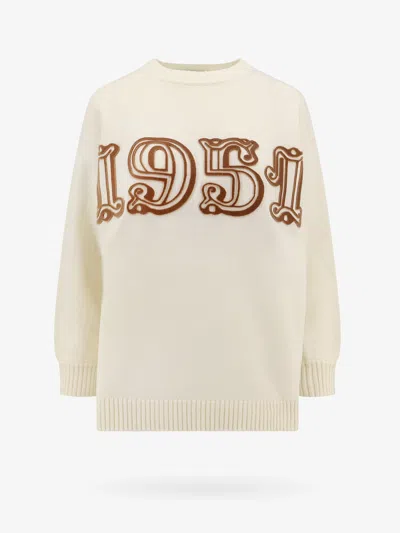 Max Mara Women Wool And Cashmere Sweater With Frontal Logo