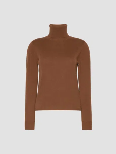 Max Mara Women's Wool And Cashmere Turtleneck Sweater In Tobacco