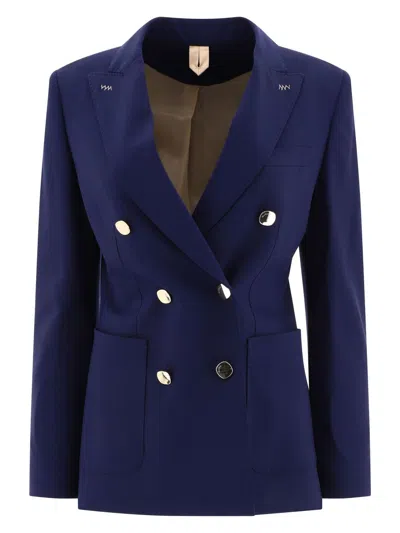 Max Mara Women's Wool And Mohair Double-breasted Blazer In Blue