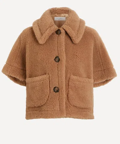 Max Mara Women's Wool And Silk Tan Teddy Jacket