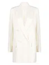 Max Mara Monica Double-breasted Wool Blazer In White