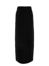 Max Mara Black Wool Blend Galosce Skirt