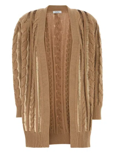 MAX MARA WOMEN'S WOOL BLEND MIRCO CARDIGAN