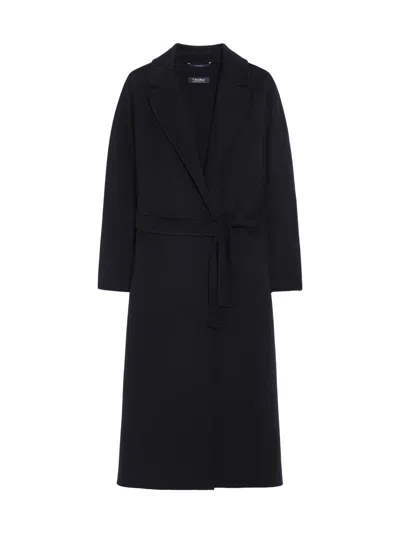 Max Mara Women's Wool Broadcloth Midi Coat In Midnightblue