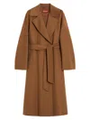 Max Mara Collared Long-sleeved Coat In Brown