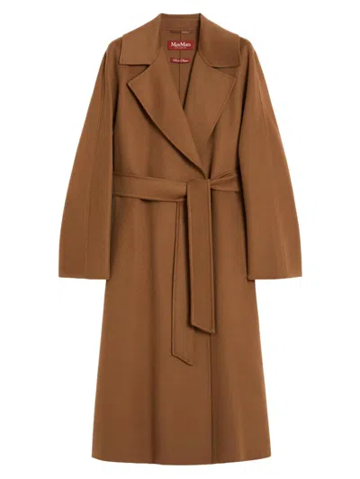 Max Mara Women's Wool Cashmere And Silk Coat In Brown