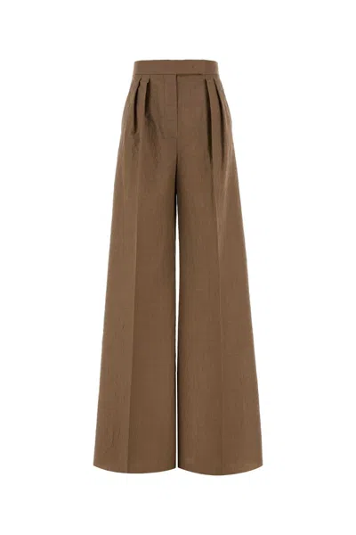 Max Mara Women's Wool Flared-leg Pants In Camel